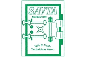A green and white logo of savta.