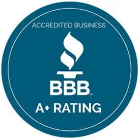 A bbb rating seal for a business
