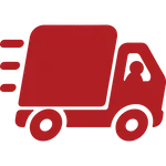 A red truck is shown in this picture.